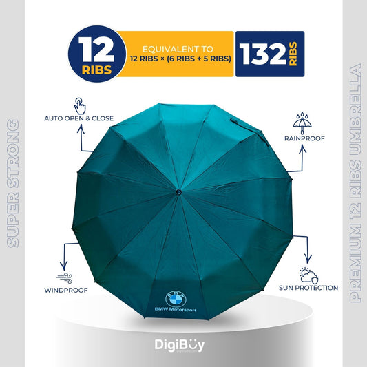 12(=132) Ribs Automatic Open & Close Compact Umbrella (4 Color)