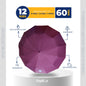 12(=60) Ribs Shankar Golden (Inner side) Color Auto Open & Close Umbrella (4 Color)