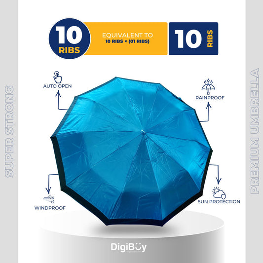 10(=10) Ribs VIP Rahman Umbrella -Glossy Polyester Fabric (6 Colour)