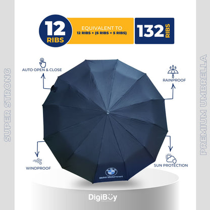 12(=132) Ribs Automatic Open & Close Compact Umbrella (4 Color)