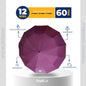 12(=60) Ribs Shankar Golden (Inner side) Color Auto Open & Close Umbrella (4 Color)