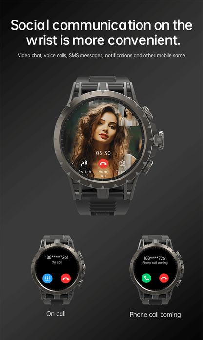 Valdus VG54 Pro 4G LTE SIM Android Smart Watch with AMOLED Display, Camera, GPS & Calling Support