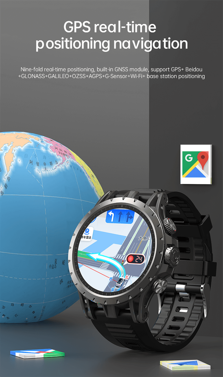 Valdus VG54 Pro 4G LTE SIM Android Smart Watch with AMOLED Display, Camera, GPS & Calling Support