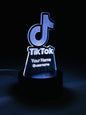 Customizable Multicolor Acrylic Night Lamp – TikTok Edition – White