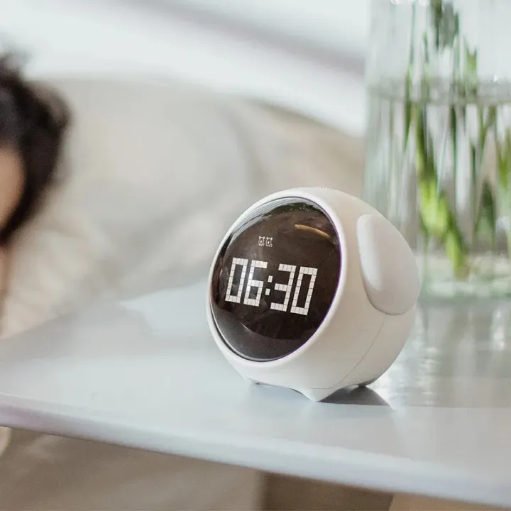 Xiaomi Cute Expression Multi Function LED Pixel Alarm Clock – WHITE