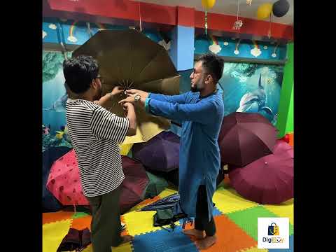 12(=60) Ribs Shankar Golden (Inner side) Color Auto Open & Close Umbrella (4 Color)